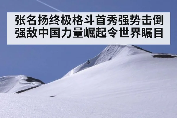 张名扬终极格斗首秀强势击倒强敌中国力量崛起令世界瞩目